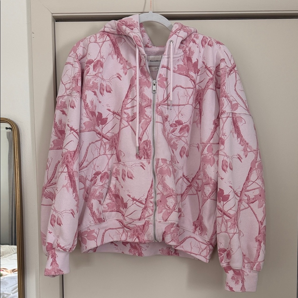 Abercrombie & Fitch Pink Camo Print Hoodie
